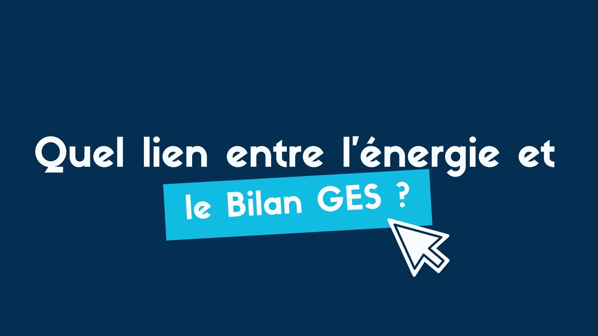 energie et bilan GES