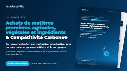 Cahier 18 Achats de matières premières agricoles, végétales et ingrédients