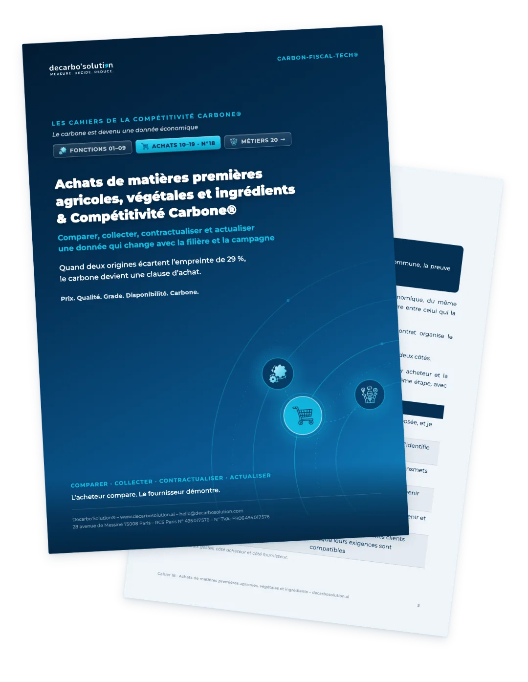 Cahier 18 Achats de matières premières agricoles, végétales et ingrédients