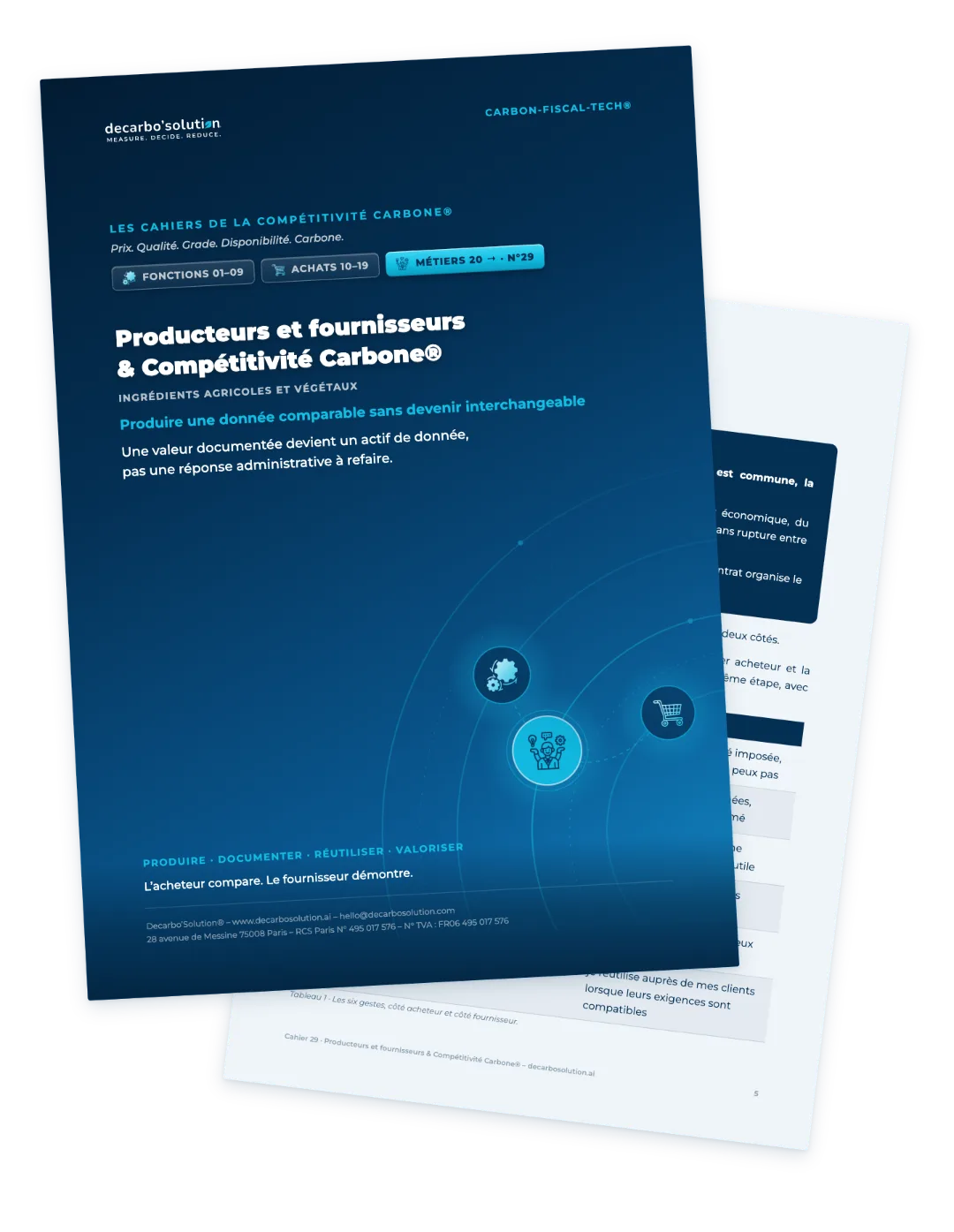 Cahier 29 Producteurs et fournisseurs d’ingrédients agricoles et végétaux